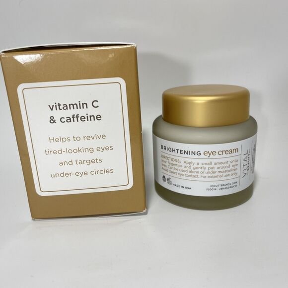 VITAL BEAUTY Power Glow Brightening Eye Cream With Vitamin C & Caffeine NEW - Picture 2 of 4